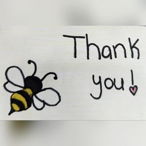 Handmade Thank You Bumble Bee 50 Count Business Cards